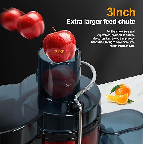 Miniatura 3 de Panana Exprimidor centrífugo exprimidor, exprimidor con motor de 1000 W, fabricante de jugo de doble velocidad para frutas, verduras, canal de