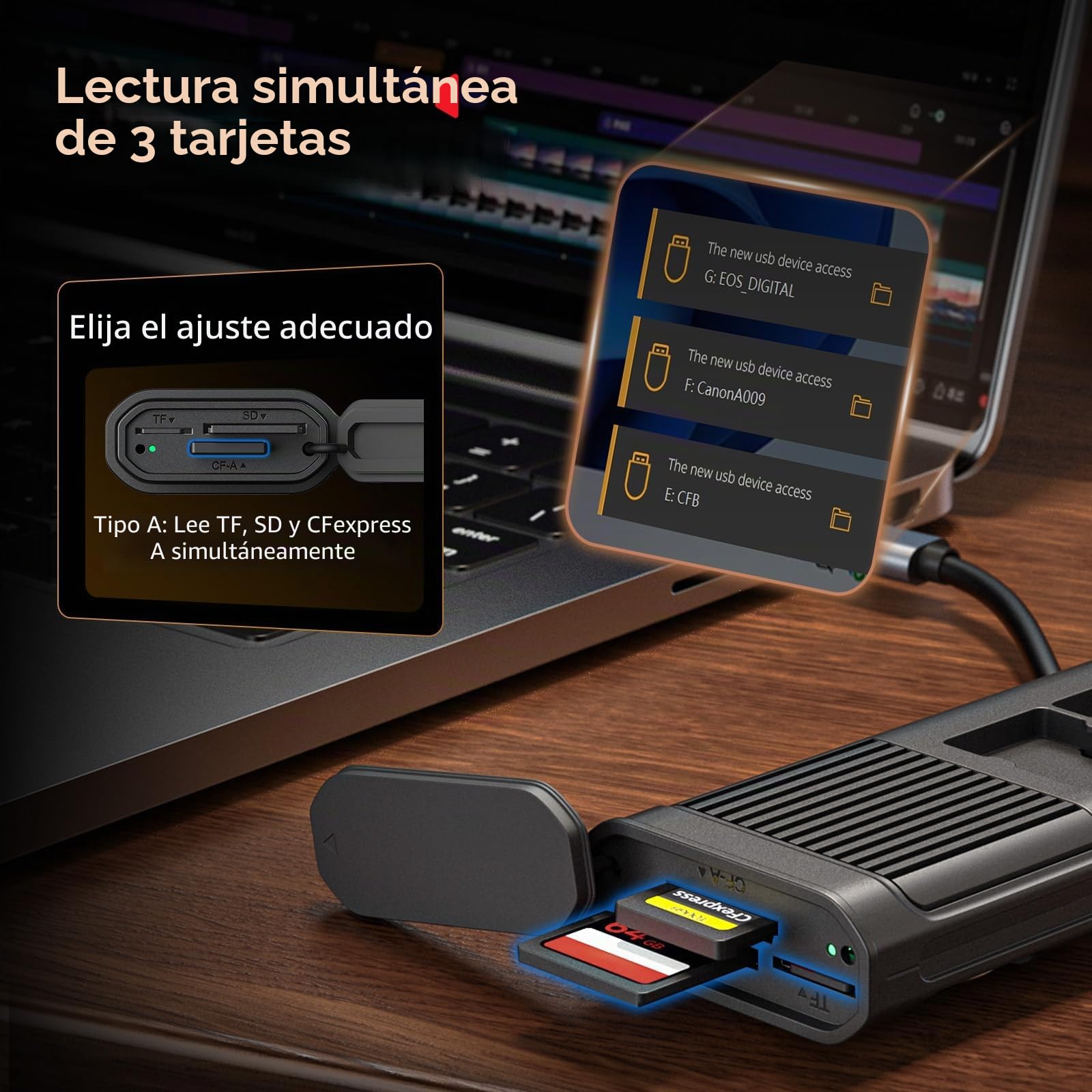 SMALLRIG Lector de tarjetas multifunción (A) 5361