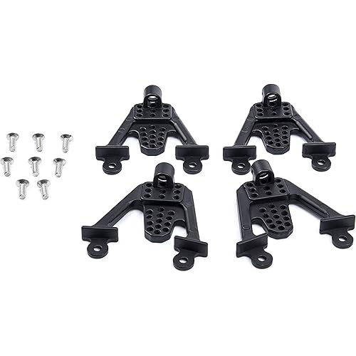 ZeckTeck Aluminum Front & Rear Shock Tower Hoops Bracket Mount for Axial SCX10 1/10 Scale Crawlers Truck Car Upgrade Parts
