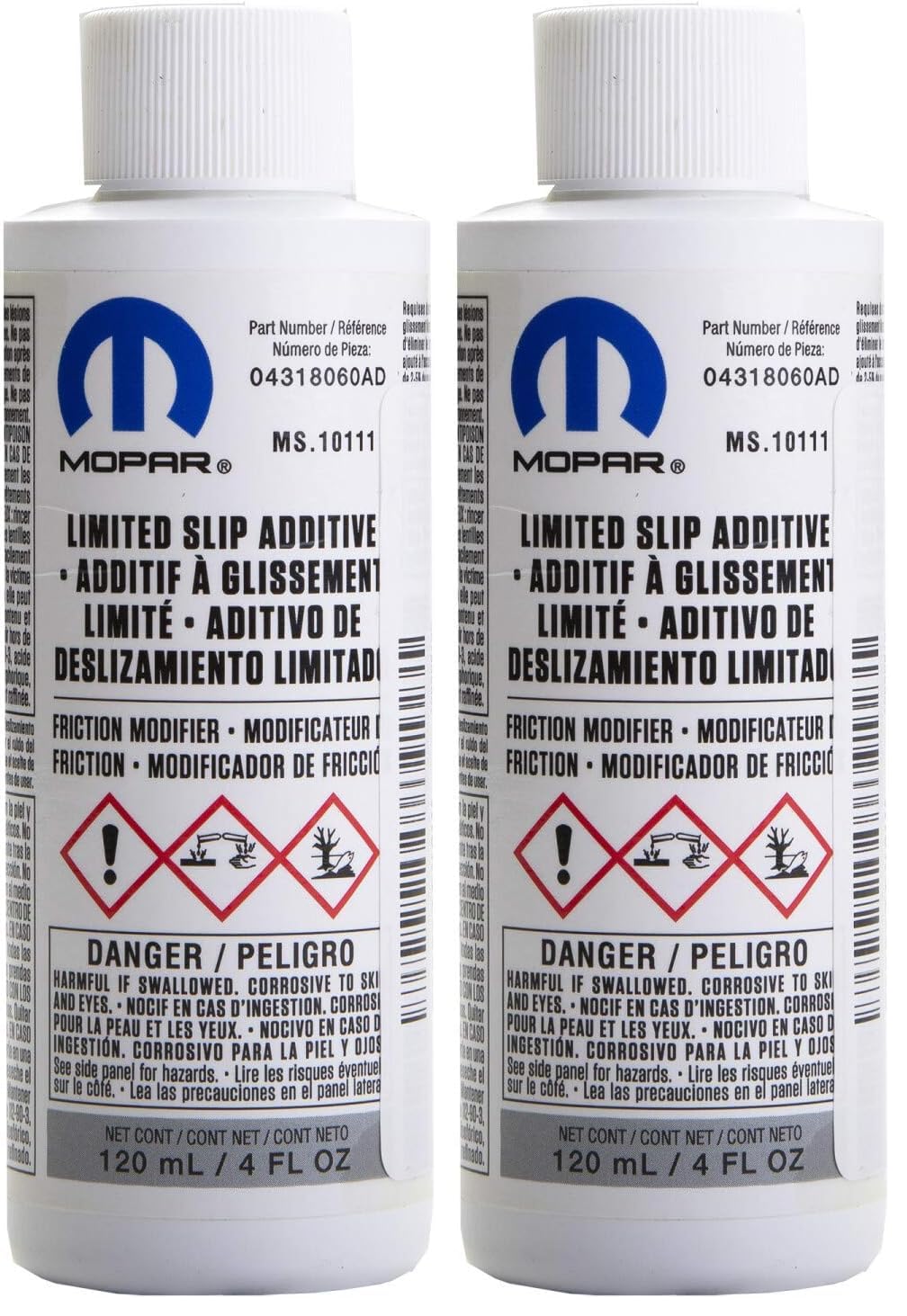 Genuine Mopar Fluid 4318060AB Limited Slip Additive - 4 oz. Bottle (Pack of 2)
