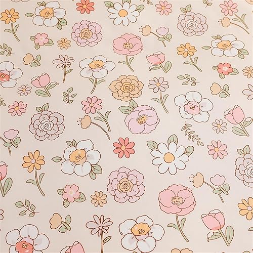 Miniatura 4 de Koudi Juego de funda de edredón floral, tamaño Queen, color rosa, multicolor, flores, hojas, reversible, juego de ropa de cama con estampado