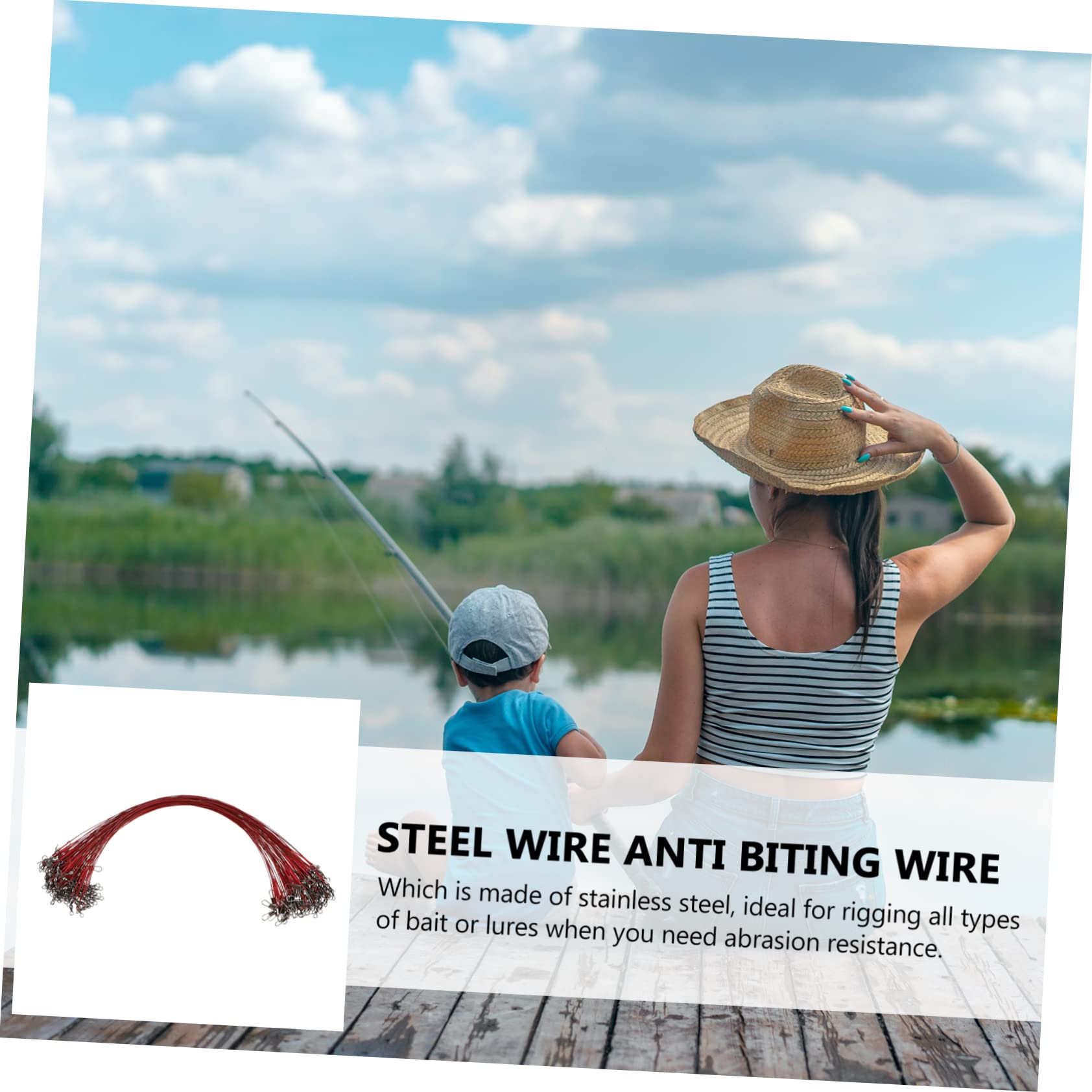 LIOOBO 3sets Fishing Wire Leader Trace Leaders for Fishing Hook Sturdy Material for Lake 100pcs*3