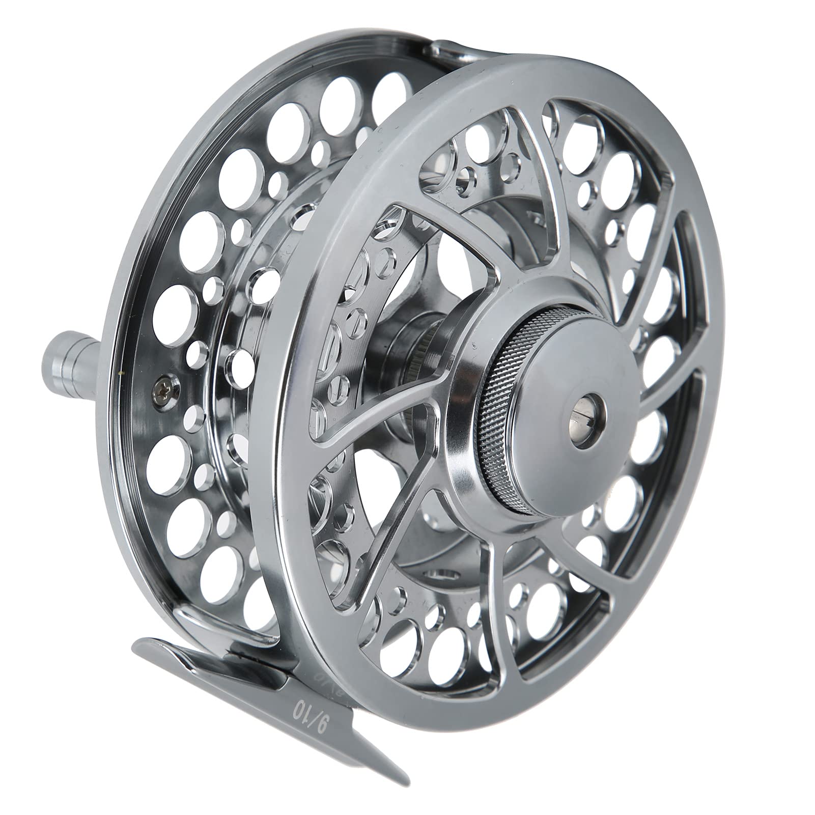 Haofy Kołowrotek Muchowy 9/10 Stop Aluminium Wydajny Centralny Układ Hamulcowy Natychmiastowa Kontrola Przełożenie 1:1 WF9-10F 30LB 120YDS Lekki 8 Uncji dla Wędkarzy Słodkowodnych i Morskich łowiących