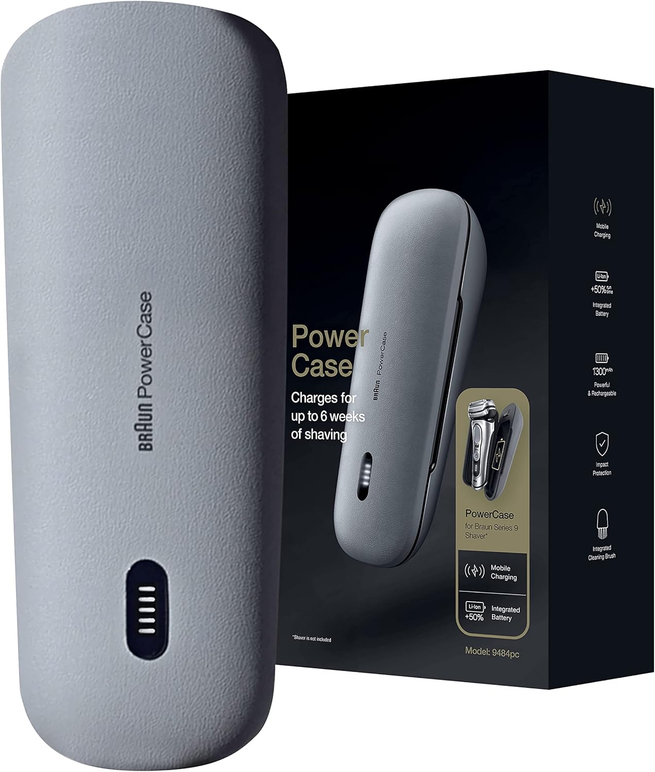 Braun PowerCase, Electric Shaver Charging Case, Compatible with Braun
