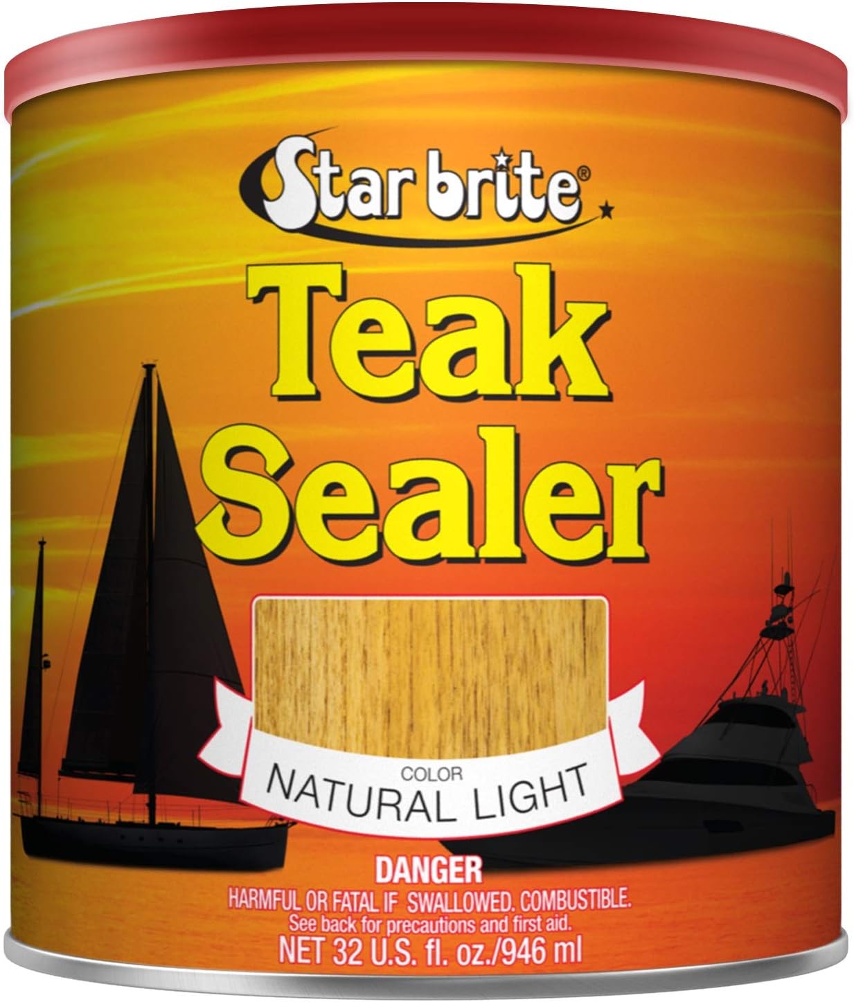 Star brite Teak Sealer - No Drip, Splatter-Free Formula - One Coat Coverage for All Fine Woods, 32 oz