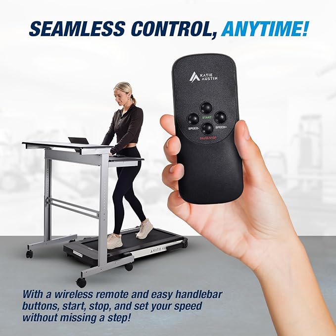 Caminadora Eléctrica Plegable 2 en 1 con Ruedas y Porta Dispositivos, Color Negro miniatura 4