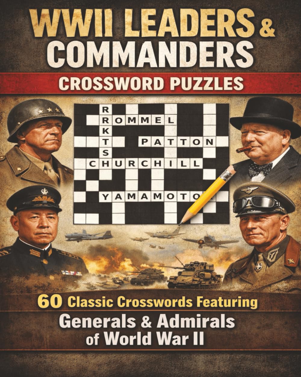 WWII Leaders & Commanders Crossword Puzzles: 60 Classic Crosswords Featuring Military and Political Figures of World War II