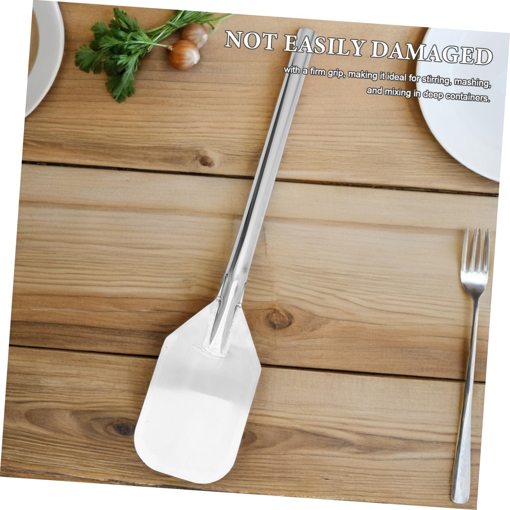 Pala Mezcladora de Acero Inoxidable para Fermentación y Cocina Grandes Recipientes con Mango Ergonómico y Alta Durabilidad