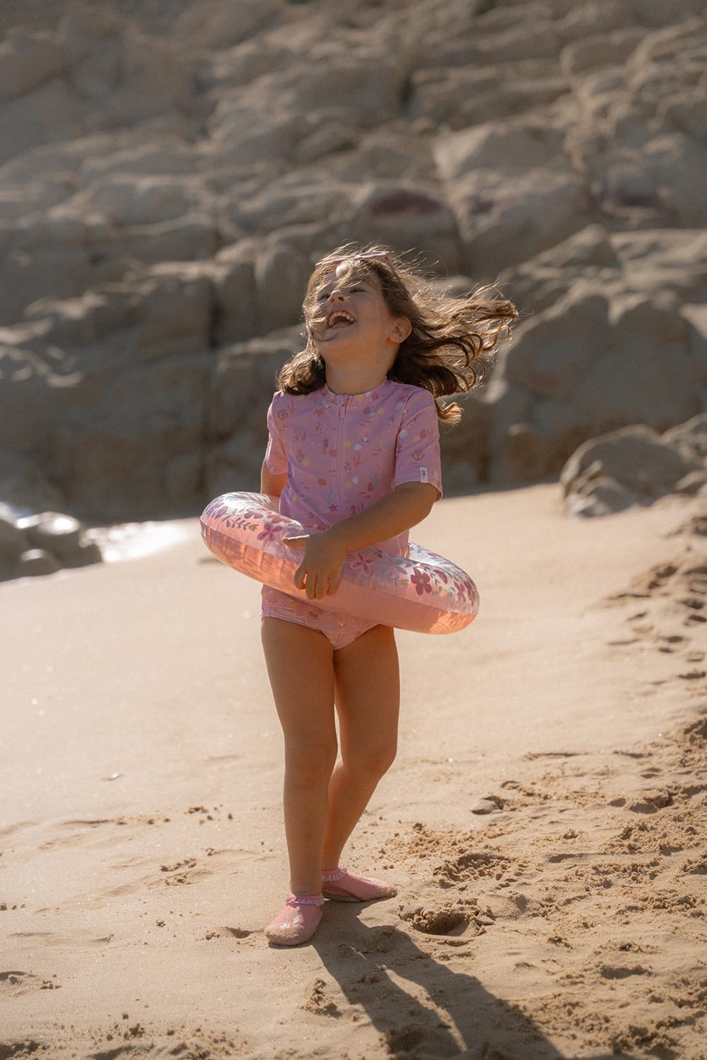 Little Dutch Bikinihose Badehose mit Rüschen für Baby Mädchen (Gr. 74/80) rosa - Ocean Treasures