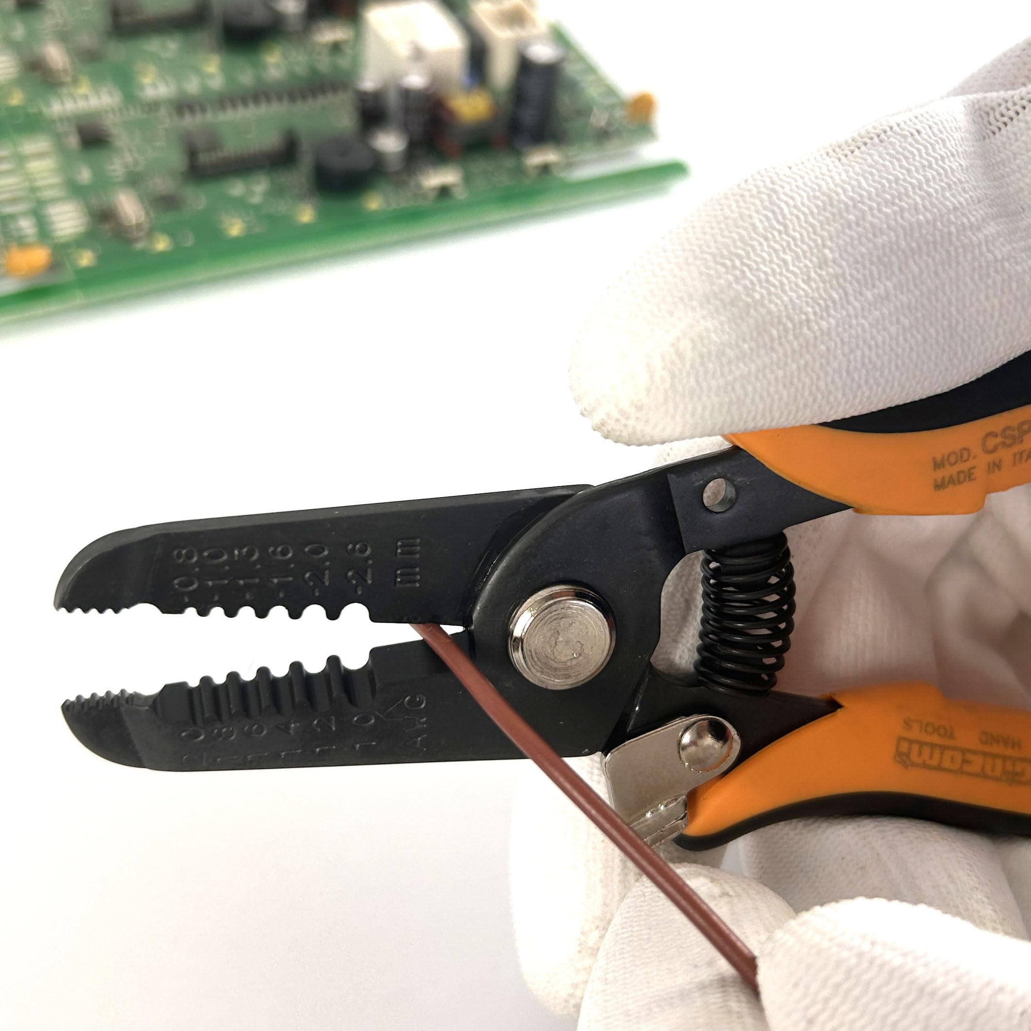 Piergiacomi TR20M Tronchesino Micro - Taglienti 8mm A 27°, Per Taglio Raso Su Fili Di Rame, Made In Italy, Arancione - Foto 9