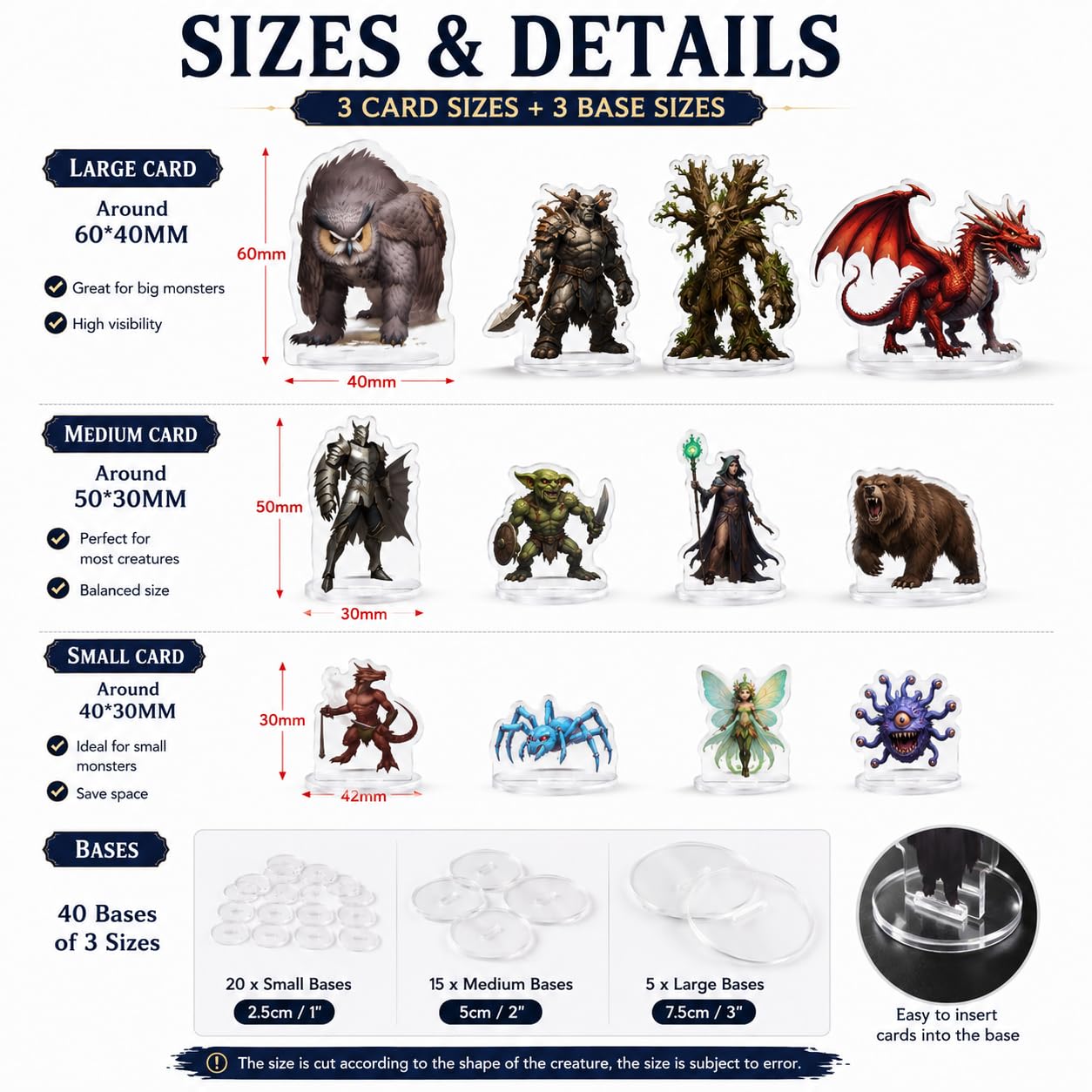 DND Miniatury Dungeons and Dragons Zestaw startowy 170 Fantasy Art Minis dla D&D 5E, Pathfinder płaskie plastikowe figurki do TTRPG Tabletop RPG akcesoria prezent dla DM