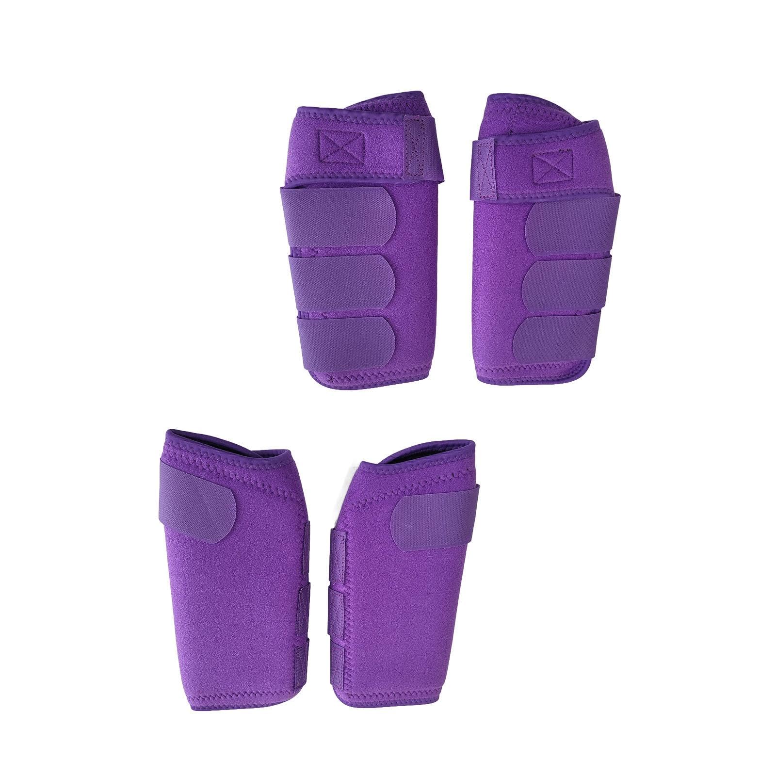 4X Botas de Caballo Protector de Pierna Accesorios ecuestres Soporte Protectores de Pierna Conjunto de envolturas de Pierna