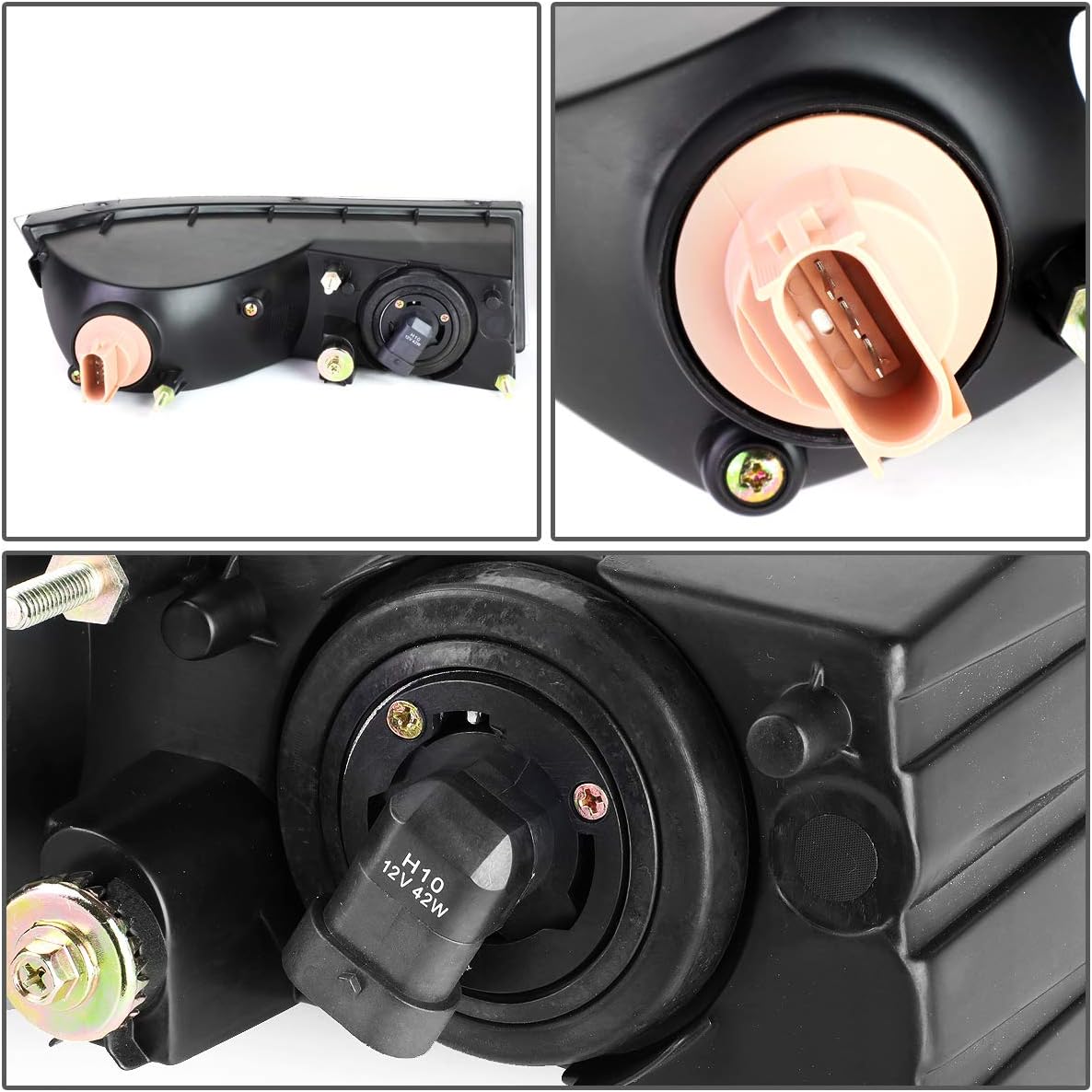 DNA MOTORING FL-ZTL-801-CH Assembly Fog Light Driver & Passenger Side Enhance visibility [Compatible with 07-14 Cadillac Escalade / 07-14 ESV / 07-13 EXT]