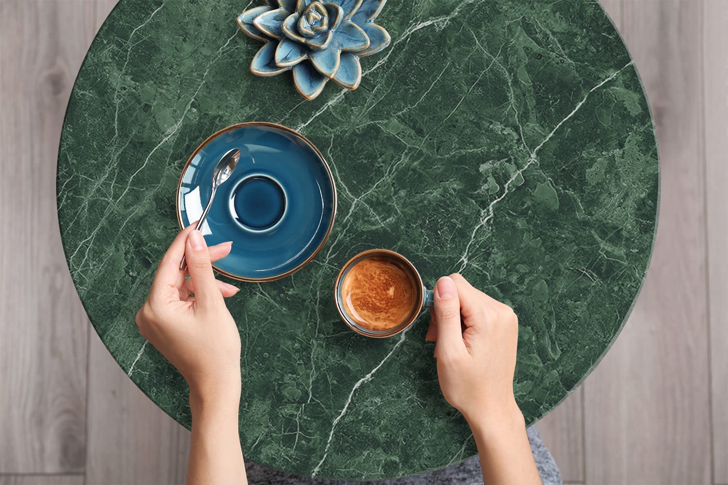 Coloray Okleina Meblowa Samoprzylepna 100x50 cm DIY Na Meble Folia - Zielony marmur