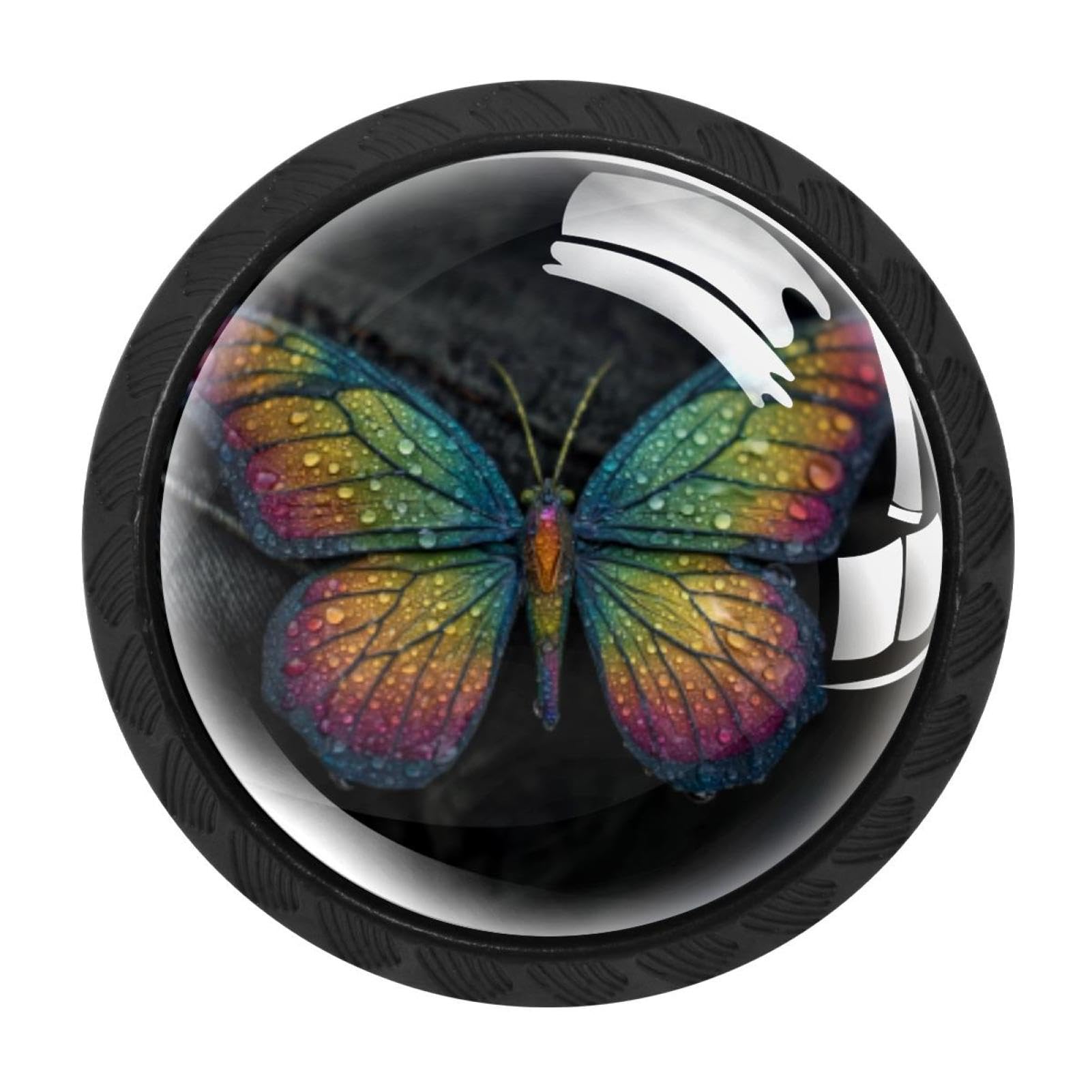 Chenzzzz Multicolored 13 4 Pack Rainbow Butterfly (1) Kitchen Cabinet Knobs Drawer Knobs Door Dresser Handles For Personalized Gifts Great For Any Occasion