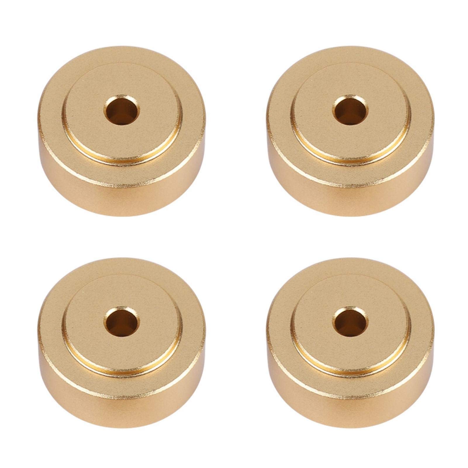 4 x podkładka do kolców, 4 sztuki 20 x 8 mm, aluminiowe stopki, wzmacniacze, stopki, amortyzator stóp, amortyzator do stóp, mata do wzmacniacza/urządzeń Hi-Fi (złota)