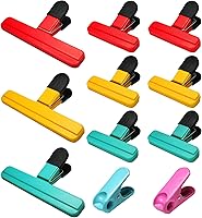Aranray 11-Pack Heavy Duty Chip Clips for Food Bags - 3 Large, 6 Small & 2 Round Seals Snacks Chips Kitchen Storage Freshness (Bright Colors)