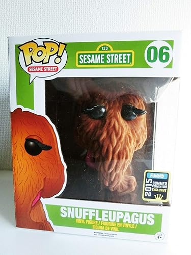Funko Sesame Street Snuffleupagus 6" Pop! Figura de vinilo SDCC Comic Con exclusivo Flocado por Funko