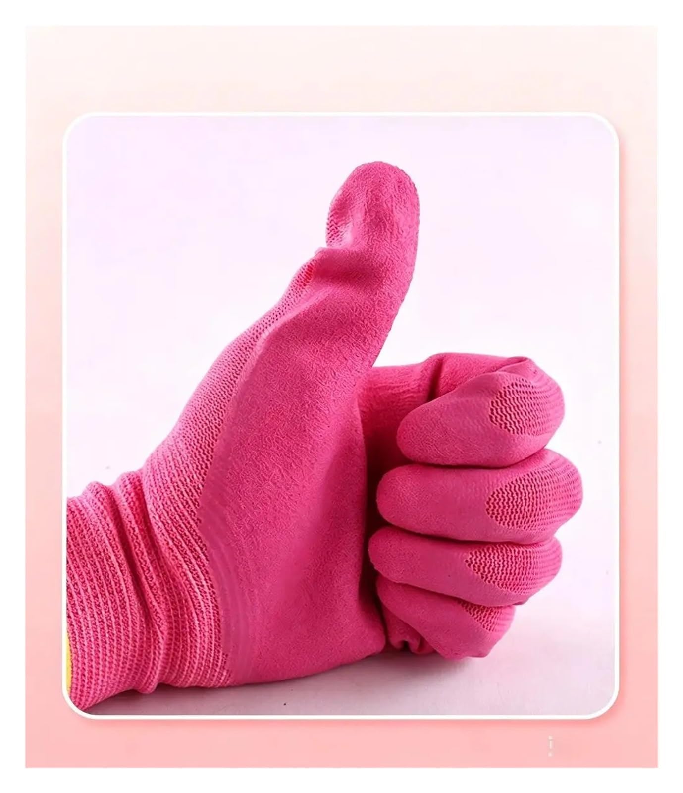Générique Gants de travail sécurité, 2 à 12 paires, antidérapants, tricot sans couture for le jardinage et l'extérieur