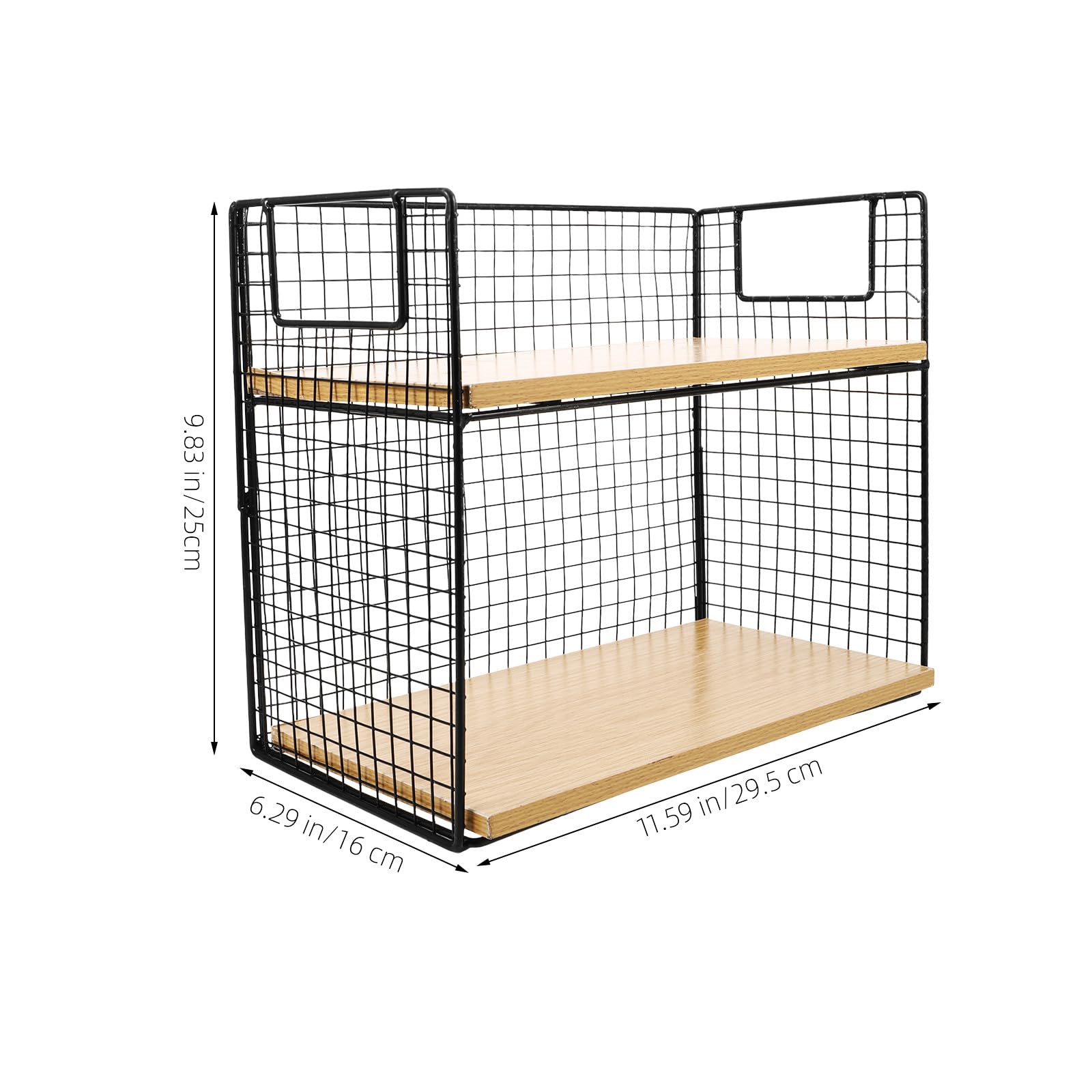 Veemoon 2-stufiges Holz Aufbewahrungsregal Küchenregal Organizer für Arbeitsplatte Multifunktional als Gewürz und Snackregal für Zuhause