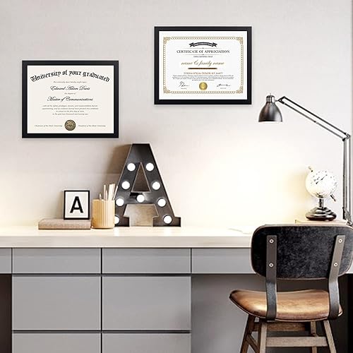 Vista 655 de upsimples - Portarretratos de 8.5 x 11 pulgadas, para fotos de 6 x 8 pulgadas con paspartú o de 8.5 x 11 pulgadas sin paspartú, marcos de fotos