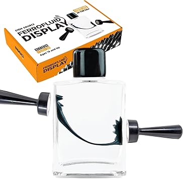 FerroFluid Display Toy Bottle – Dancing Magnetic Fluid STEM Toy – Interactive Liquid Metal Desk Toy with Neodymium Magnets – Educational Science Kit for Kids & Adults