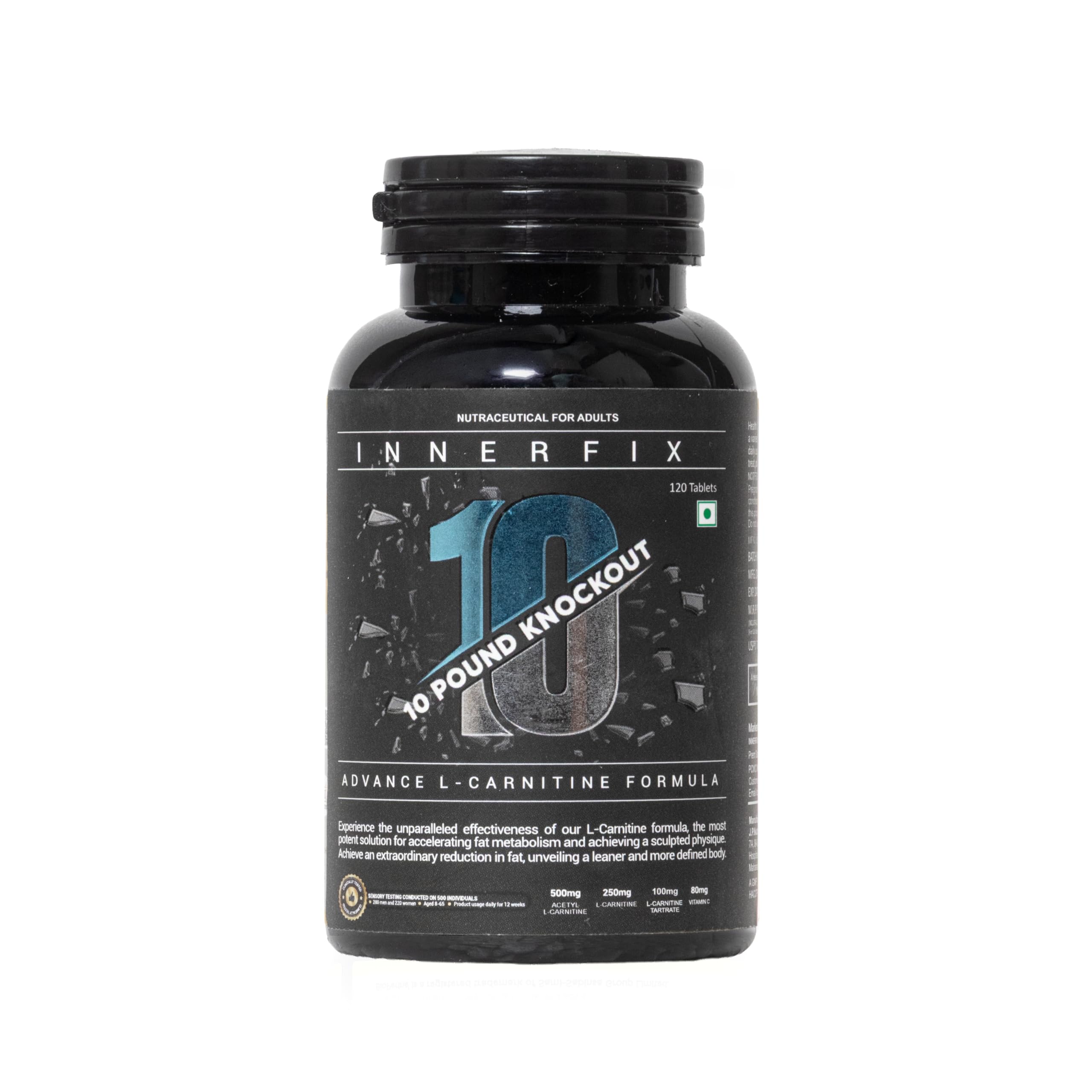 10 Pound Knockout Advanced L-Carnitine Formula, 120 Tablets, with Acetyl L-Carnitine 500mg, Vitamin C-image-17