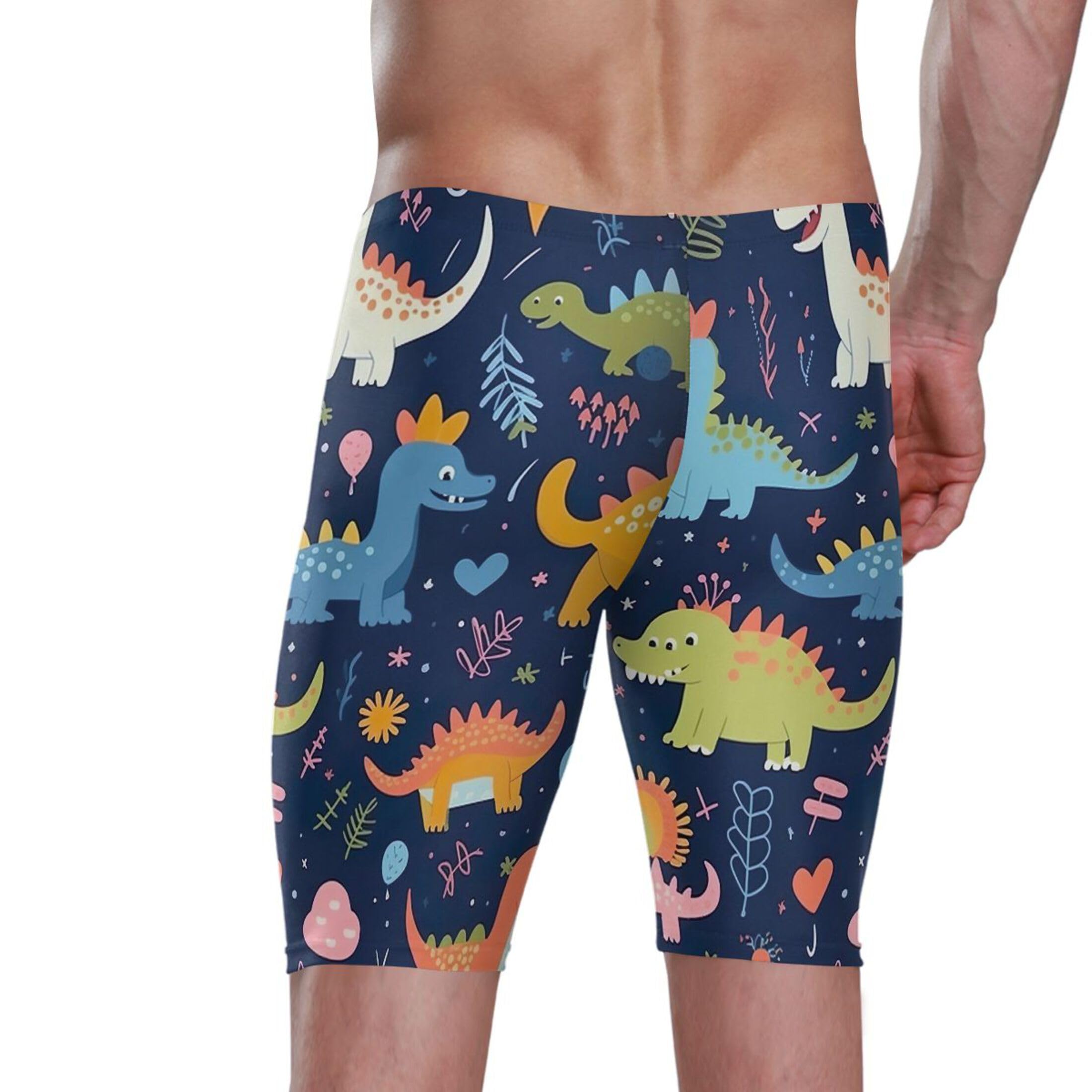Cute Dinosaur Dino Animal Men's Swim Jammers Swimsuit M B0401343