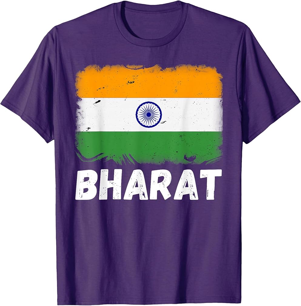 Bharat Independence August 15 India Flag Patriotic Roots DNA T-Shirt