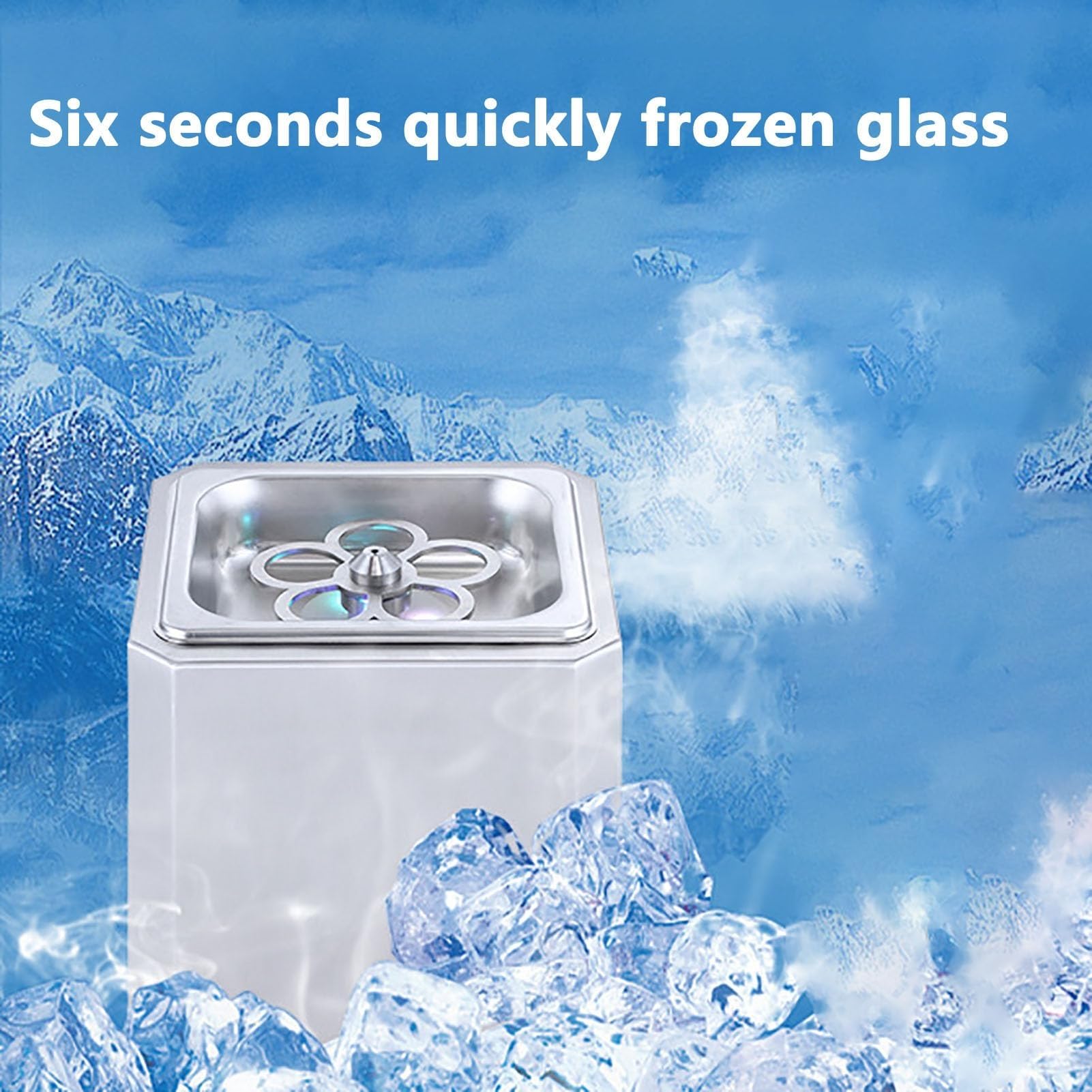 Froster elettrico in vetro per raffreddamento rapido di vino, cocktail, birra e succhi di frutta