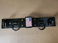 Vista 2 de Heavy Duty Compact Tractor Towing Kit - Bolt on Chain Hooks, D Rings, Receiver Plate - Compatible with John Deere, Kubota - Powder Coated, Steel