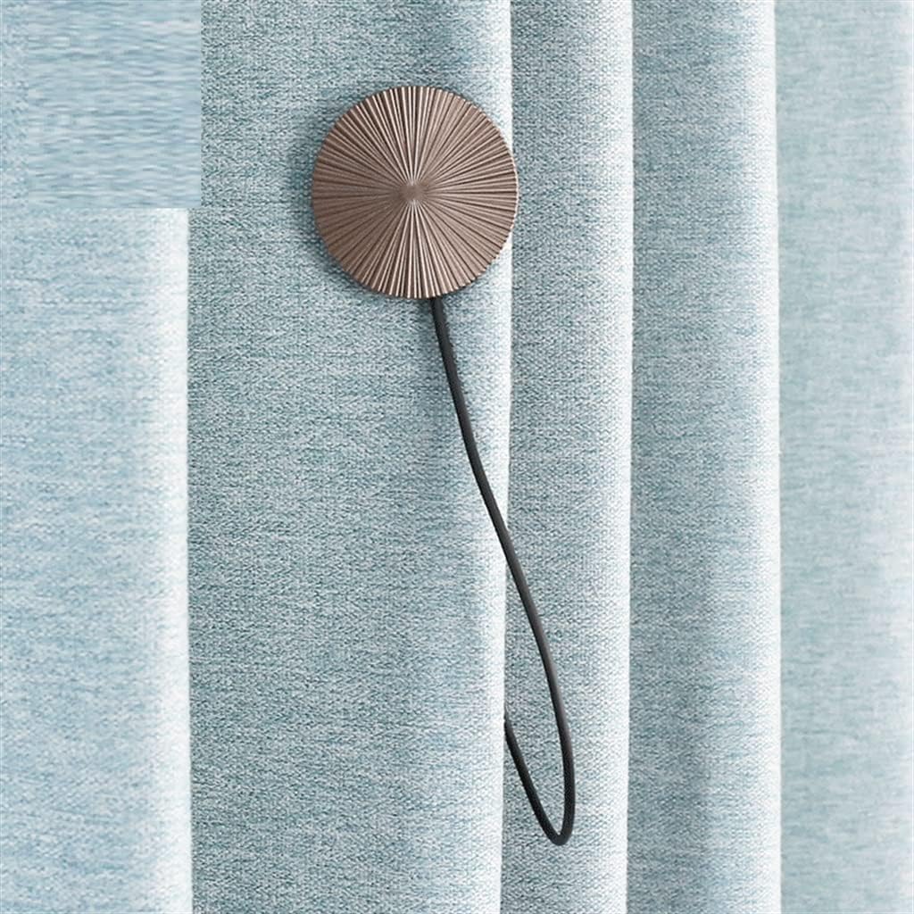 FMURY Tie Rope Curtain Accessories Drawstring Curtain Belt Drawstring Round Magnet Curtain Buckle Curtain Clip(Black)