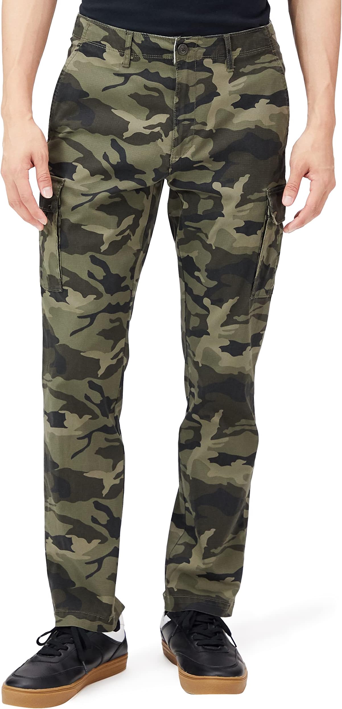 Goodthreads Men's Straight-Fit Comfort Stretch Ripstop Cargo Trousers