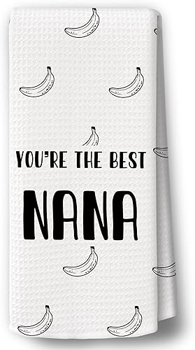 Miniatura 7 de Regalos de plátano para decoración de toallas de cocina, divertidos regalos para la abuela de parte de nietos, paños de cocina de mano, regalo retro