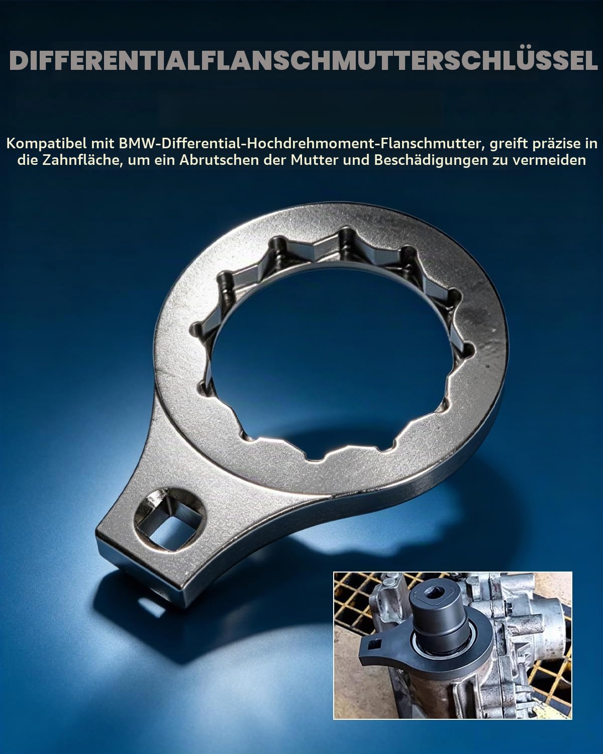 DPTOOL Werkzeugsatz zum EIN- und Ausbauen des Differentials der Hinterachse, kompatibel mit BMW M2 M3 M4 M5 E70 E90 E91 E92 X3 X5 X6 RWD 4WD 7er-Reihe, ersetzt 335040 mit 27/37-Zahn-Steckschlüssel