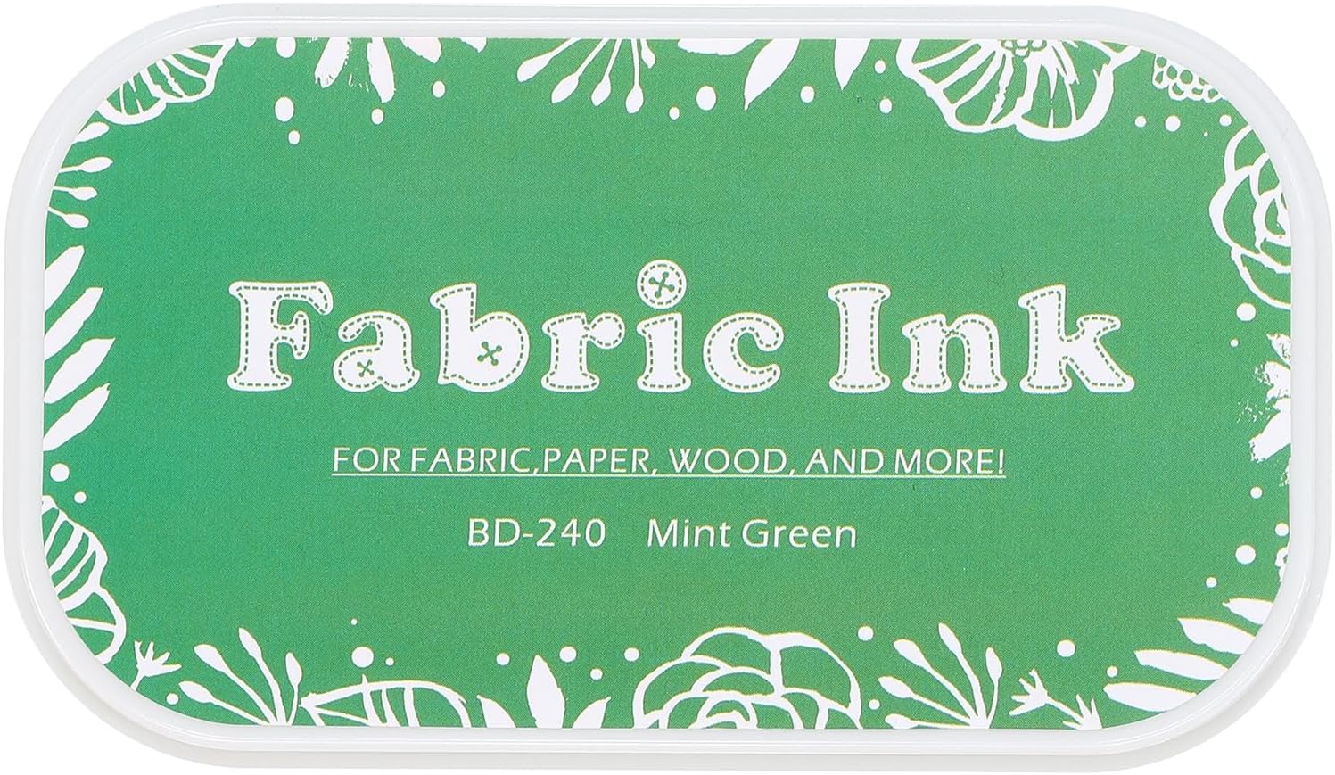 sourcing map Ink Pads for Stamps, 3.7x2.2 Inch Fabric Ink Pad for Cloth, Wood, Paper, Fingerprint, DIY Card Making, Mint Green