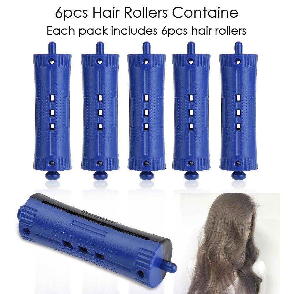 July Summer Gifts 6Pcs Wave Heat Perm Hair Rollers Hair Clip Curlers with Rubber Band,Hairdressing Tool (#3(2.5cm / 1.0inch)) - Image 2