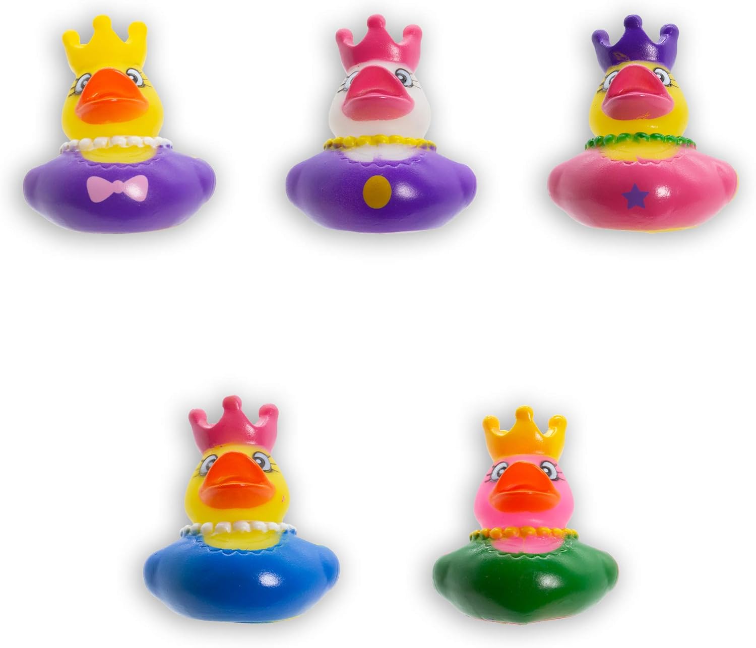 Windy City Novelties 50 Pack – 2” Animal Themed Rubber Duckies for Bath Time, Party Favors & Ducking