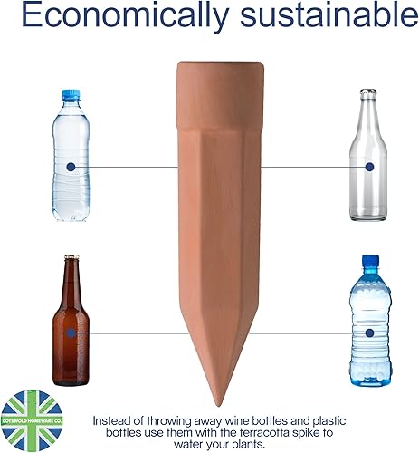 Miniatura 5 de 8 dispositivos de riego de plantas, sensor de humedad y pH gratis, riegos automáticos de terracota, riego automático, inserto de maceta de riego