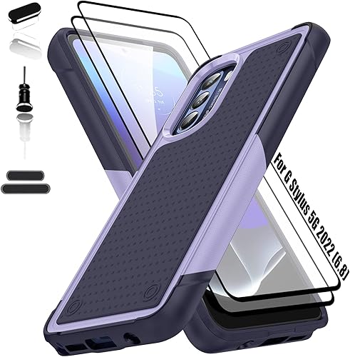 Miniatura 1 de Funda resistente para Motorola Moto G Stylus 5G 2022 de 6.8 pulgadas, 4 esquinas con bolsas de aire protección contra caídas de 12 pies, agarre