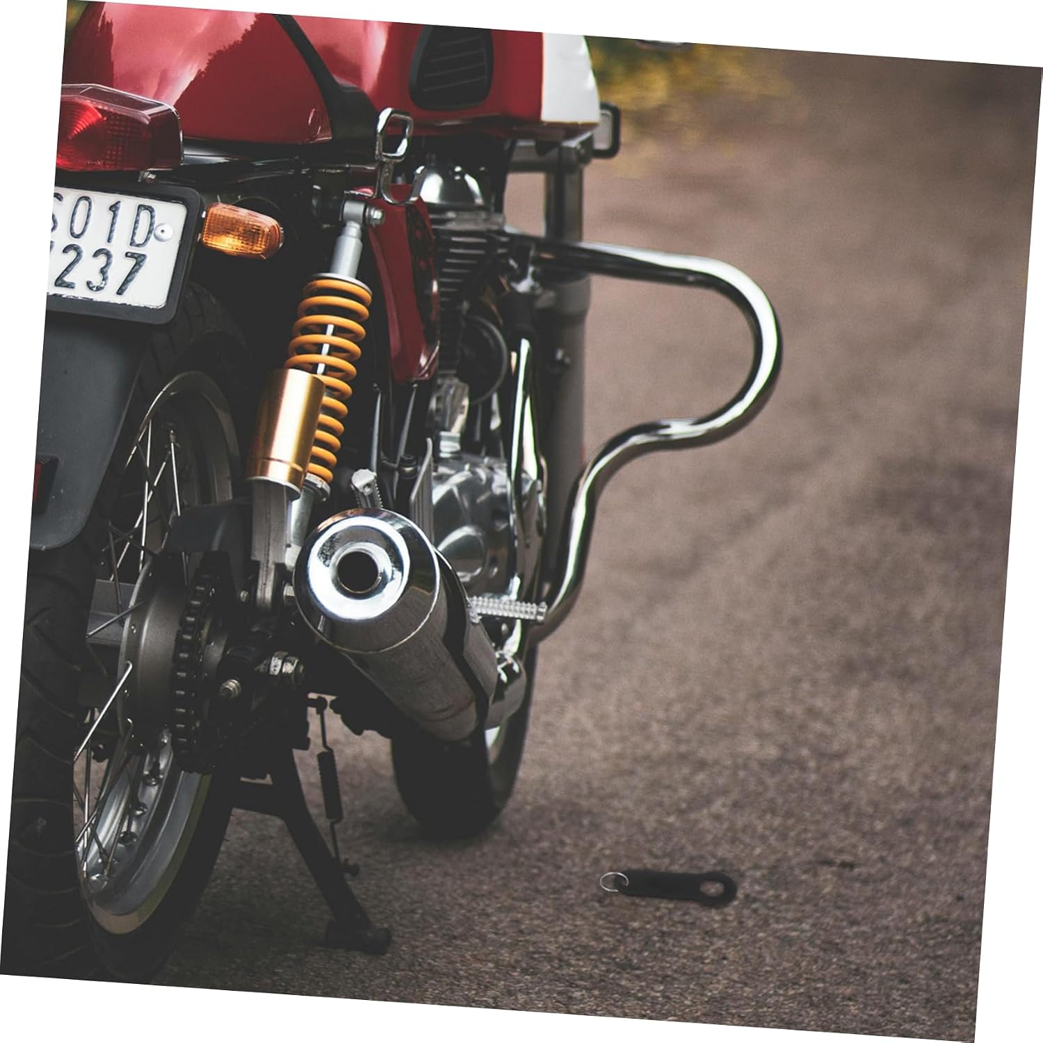 Zerodeko 2pcs Stainless Steel Motorcycle Bell Hanger with Split and Elegant Bell Accessory for
