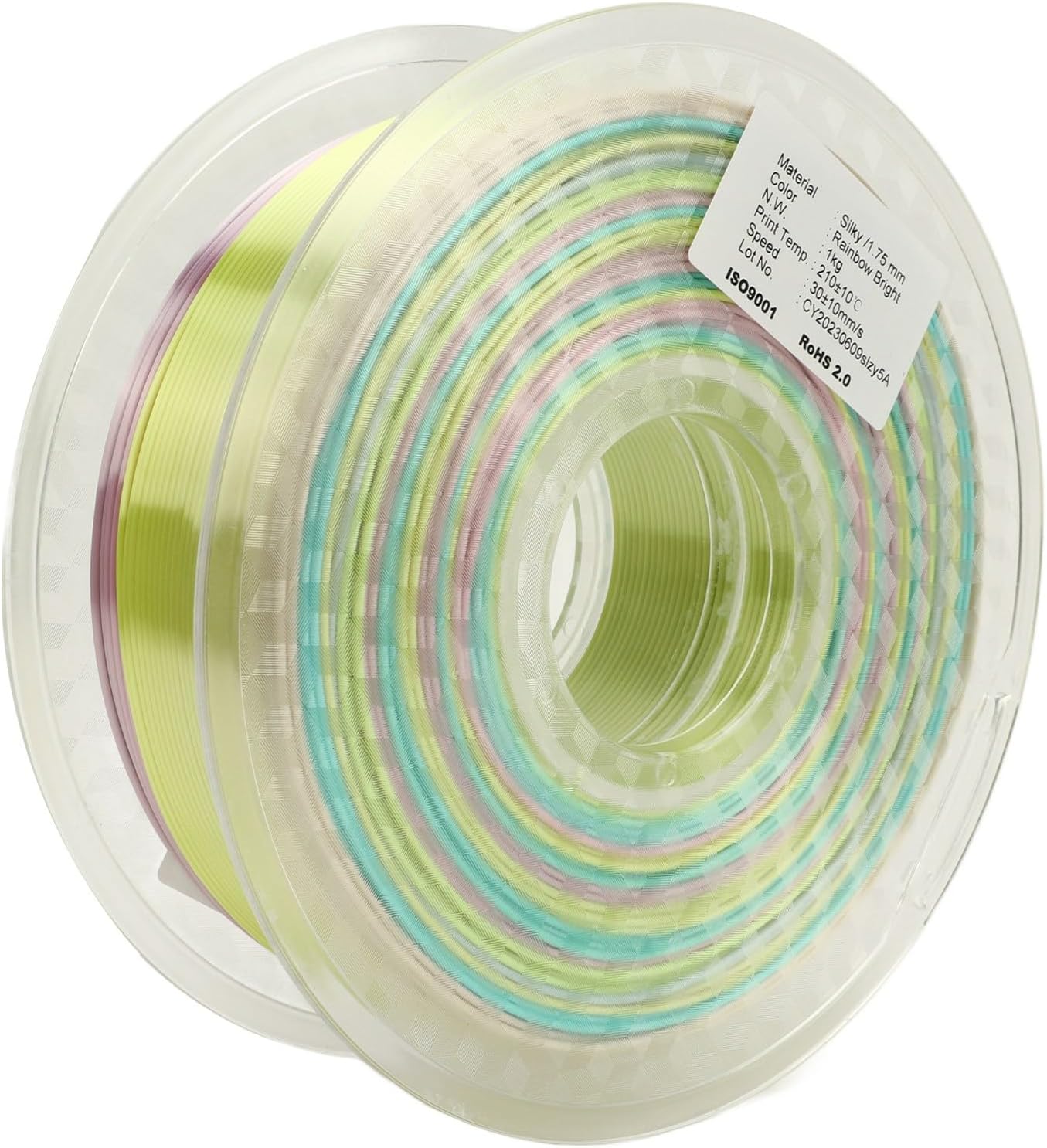 Silk Filament, Bubble-Free Color Gradation, Soft Anti-clogging, PLA Filament 1.75mm, Silky Shine, Strong Hardness for DIY