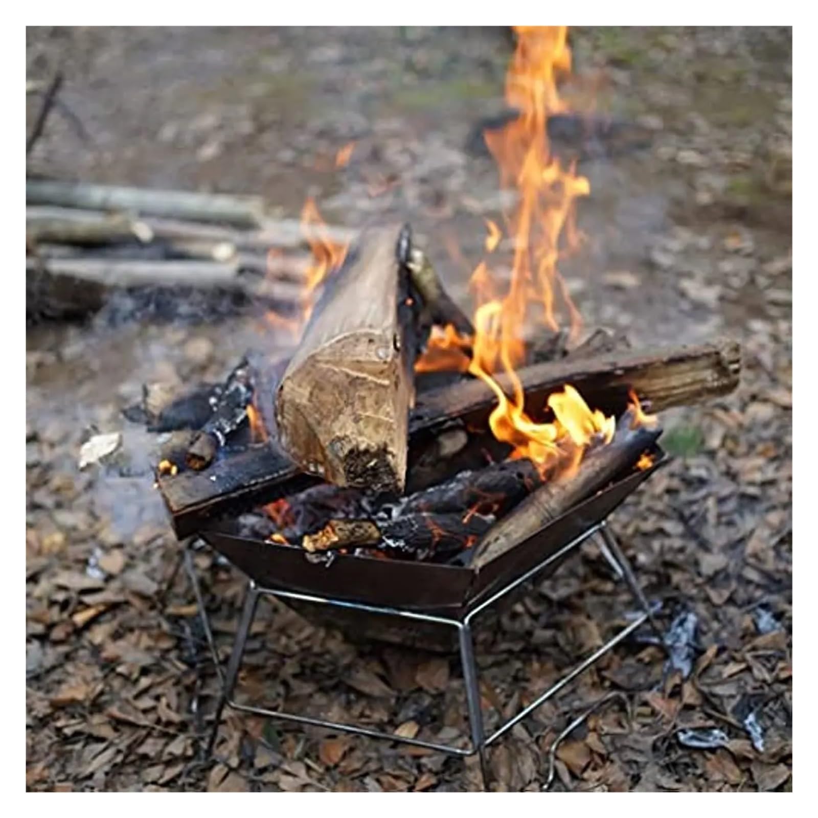 Ognisko Outdoor Camping Piec opalany drewnem, sześciokątny stół BBQ Grill Składany przenośny palenisko, spalarnia drewna ze stali nierdzewnej Dodaj więcej zabawy