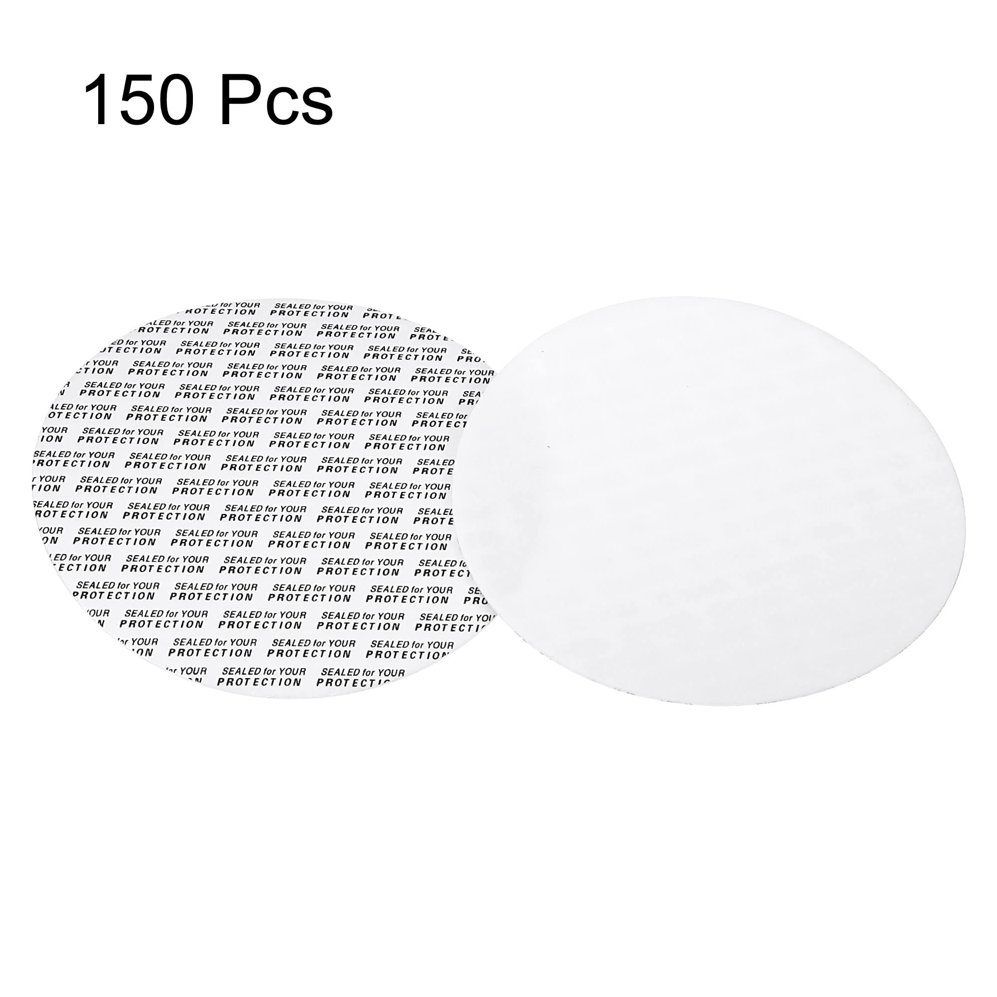 PATIKIL 98mm/3,86" Espuma Tapa Revestimiento, 150 Paquetes PS Espuma Resistente Manipulación Presión Sensible Sello para Botella Tapa Revestimientos Sellos