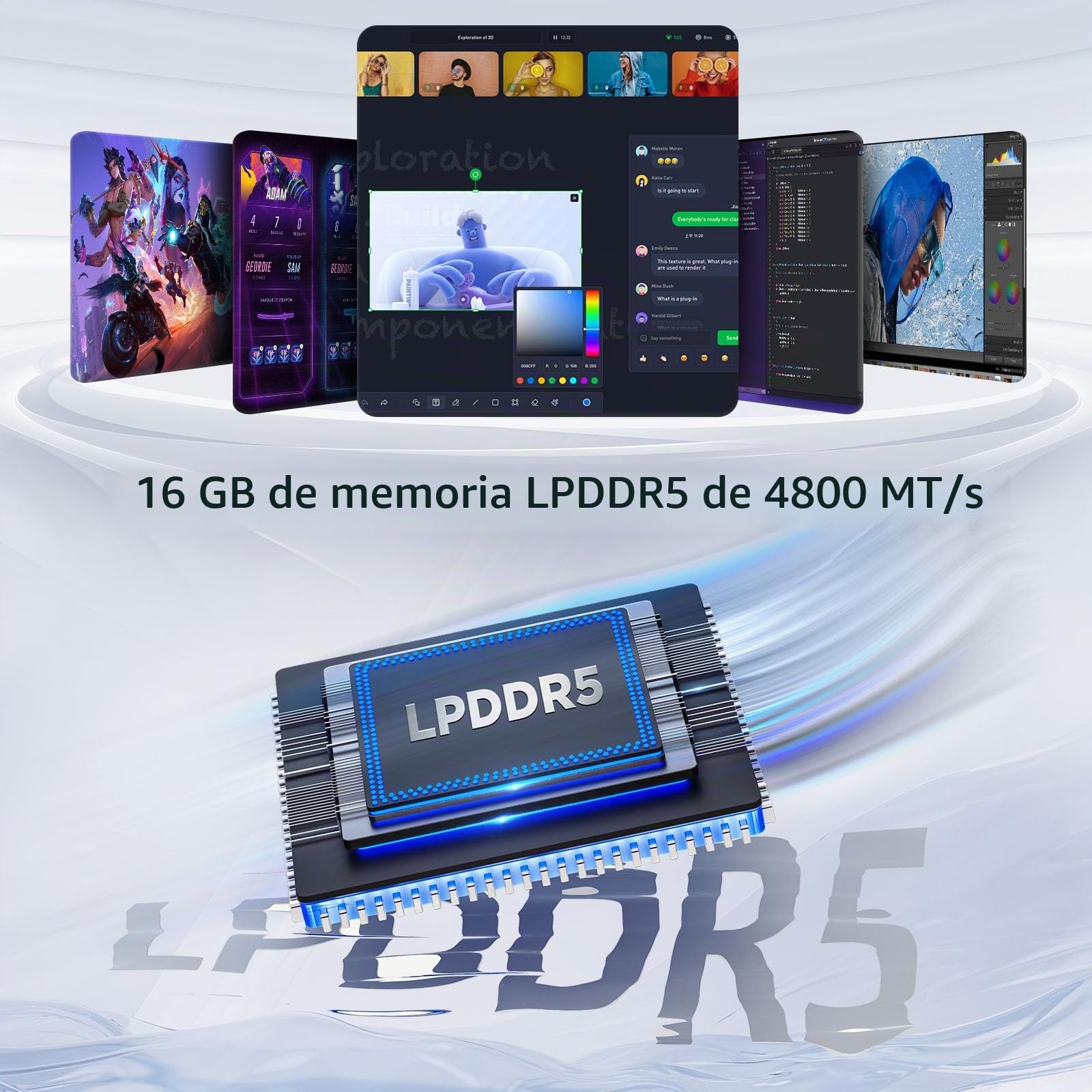 Ordenador portátil de 16 pulgadas, 16 GB DDR5 RAM, SSD PCIe NVMe de 1 TB, Windows 11, N95 de 12ª generación, hasta 3.4 GHz, IPS FHD de 16 pulgadas 1920 x 1200, batería de 68.4 Wh, cámara web de
