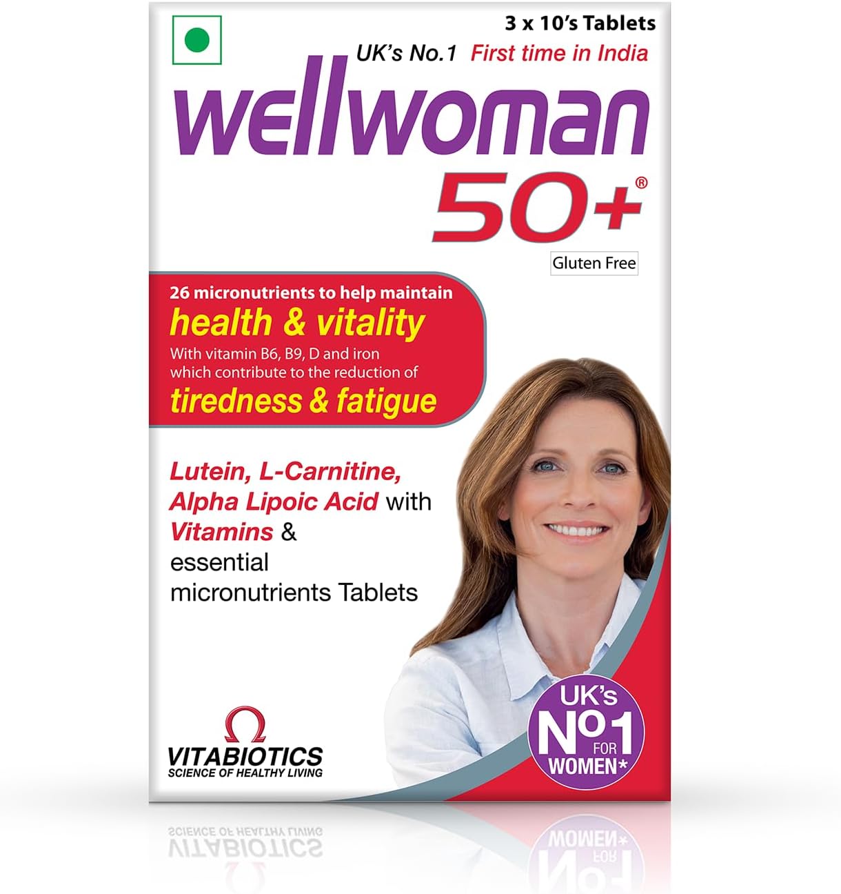 50+ multivitamins for women over age 50 years with Vitamins,Iron,calcium,amino acids to support menopausal symptoms,maintain energy,Vision & Heart health| Vegetarian 30 Tablets, 20 grams