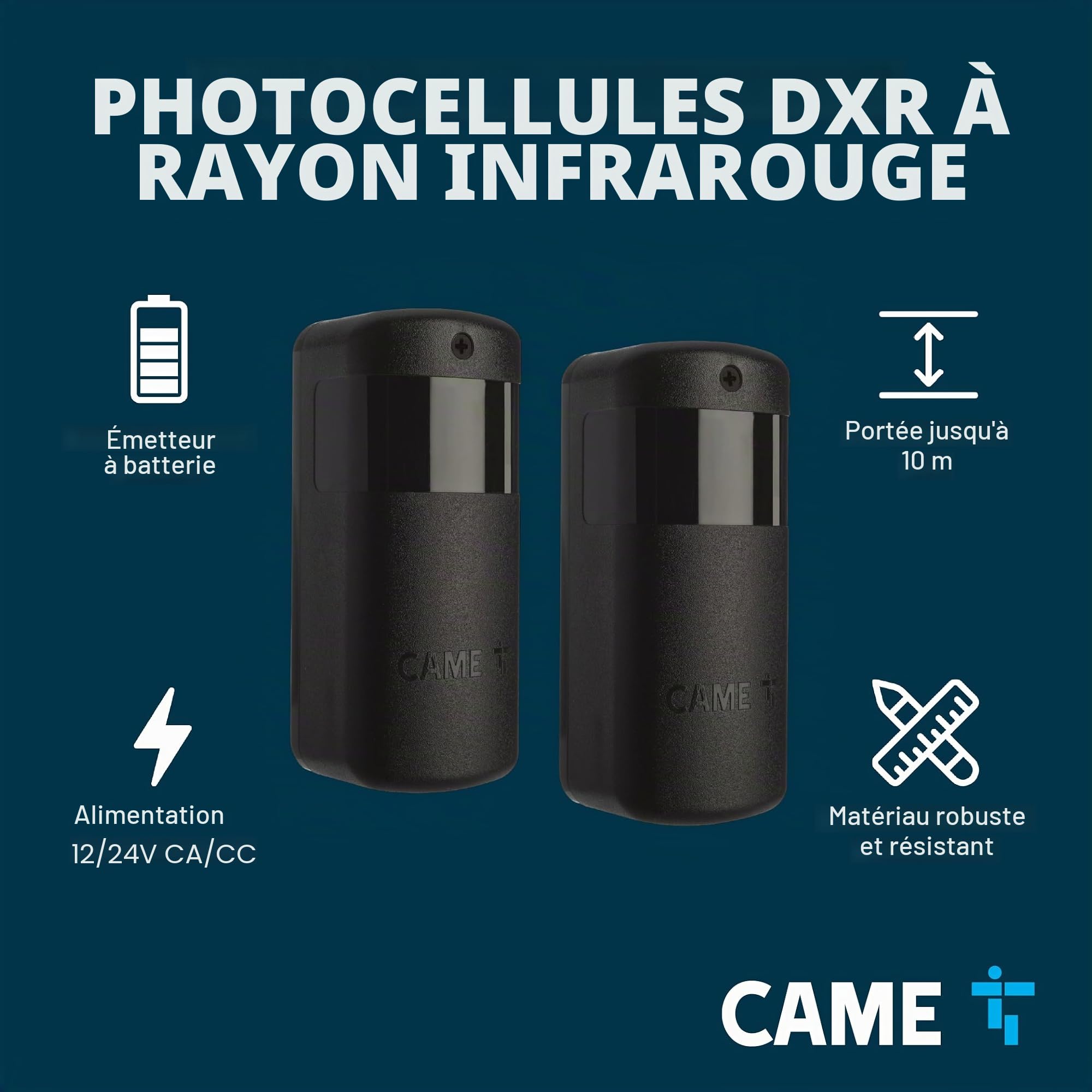 Came DXR Paire de photocellules externes sans Fil de 10mt ex DBC01-806TF-0060