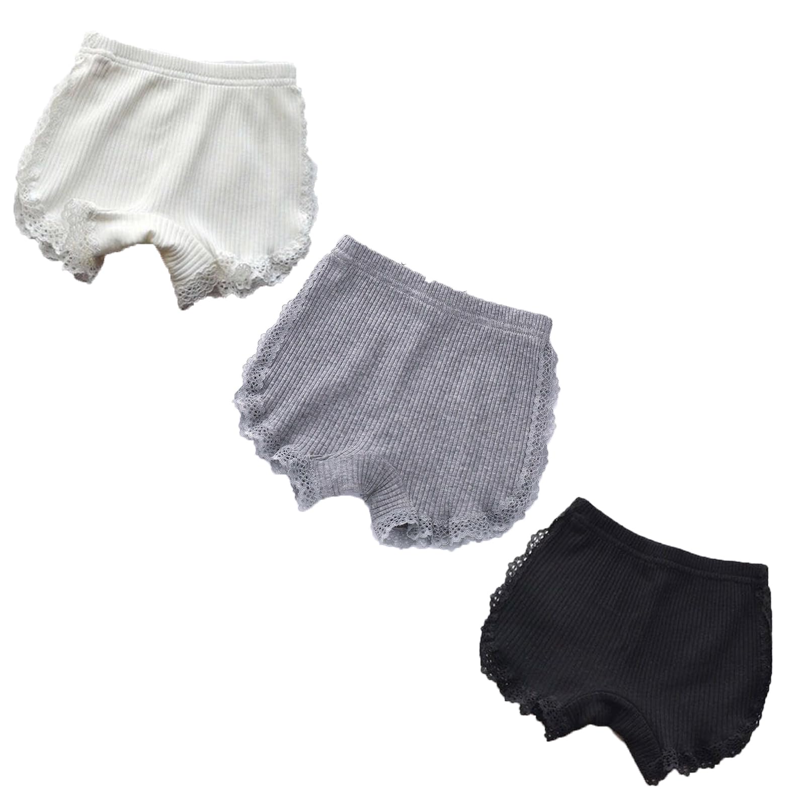 POBIDOBY Kids Shorts for Skirts, Toddler Summer Outfit & Underpants for Girls, 3 Pack