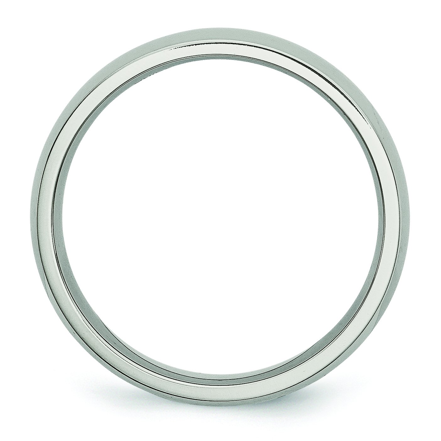 Jewelry Stores Network Mens 5mm Polished Stainless Steel Wedding Band Ring Size 12.5