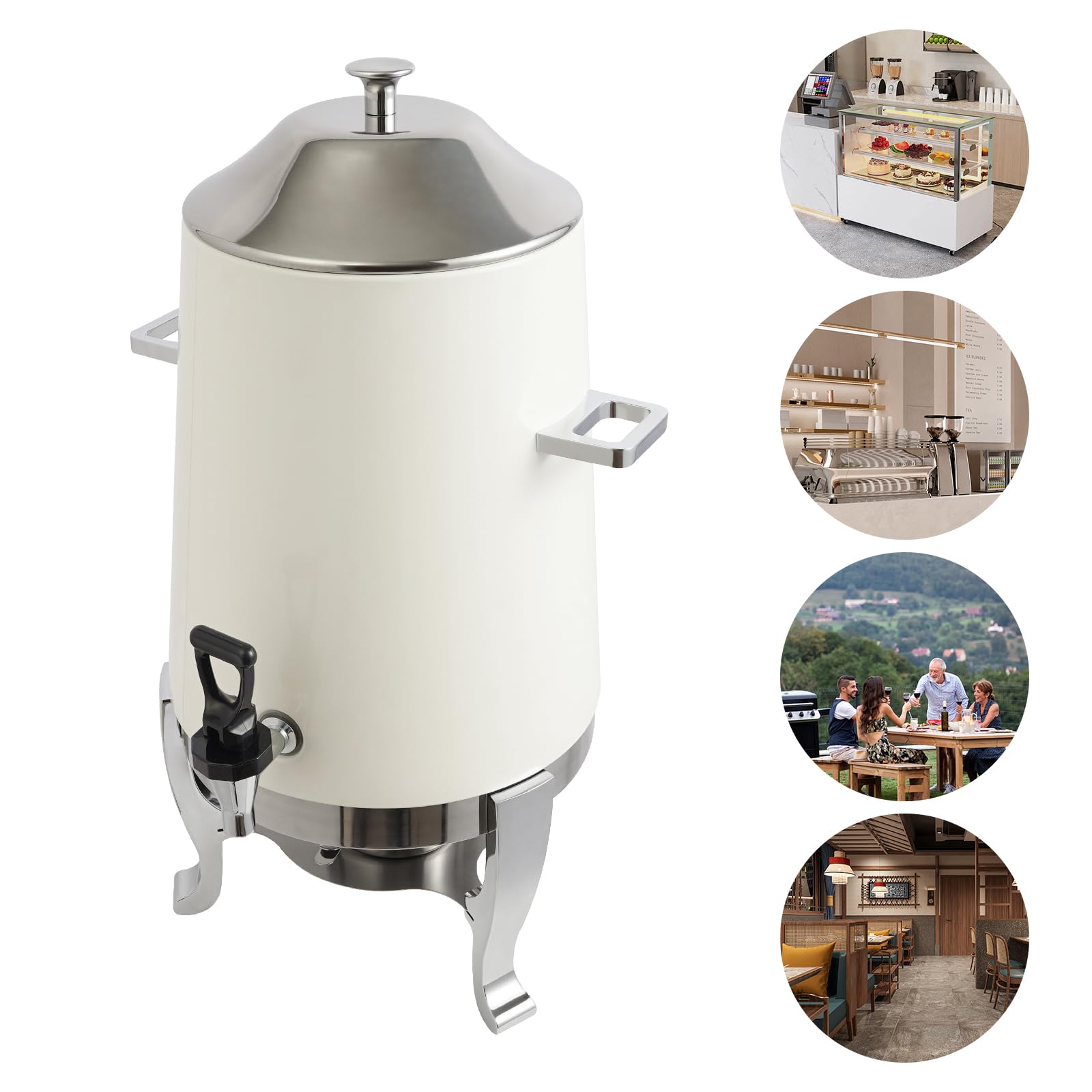 Distributore di bevande da 13 l, distributore di bevande calde e fredde, distributore di acqua calda con coni, porta combustibile, per tè da caffè, acqua calda, succo di frutta